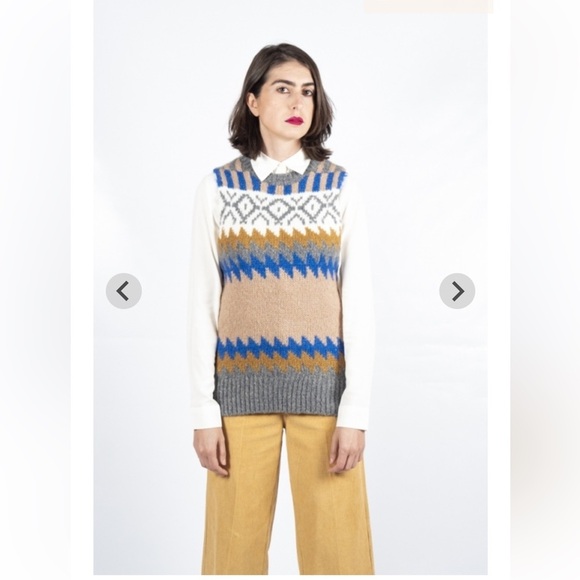 Ichi Wool Blend Knit Sweater Vest Size XS - Picture 1 of 12